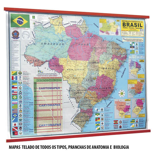 Mapas telados Didáticos (títulos Diversos)